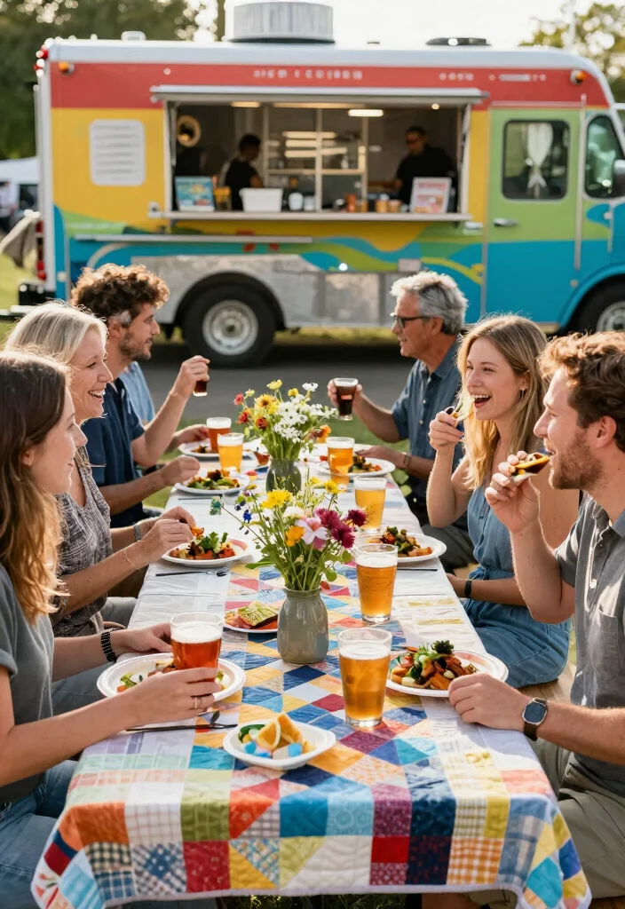 12 Pre Wedding Party Ideas to Celebrate Before the Big Day - 2. Sustainable Engagement Party with Local Food Truck 1