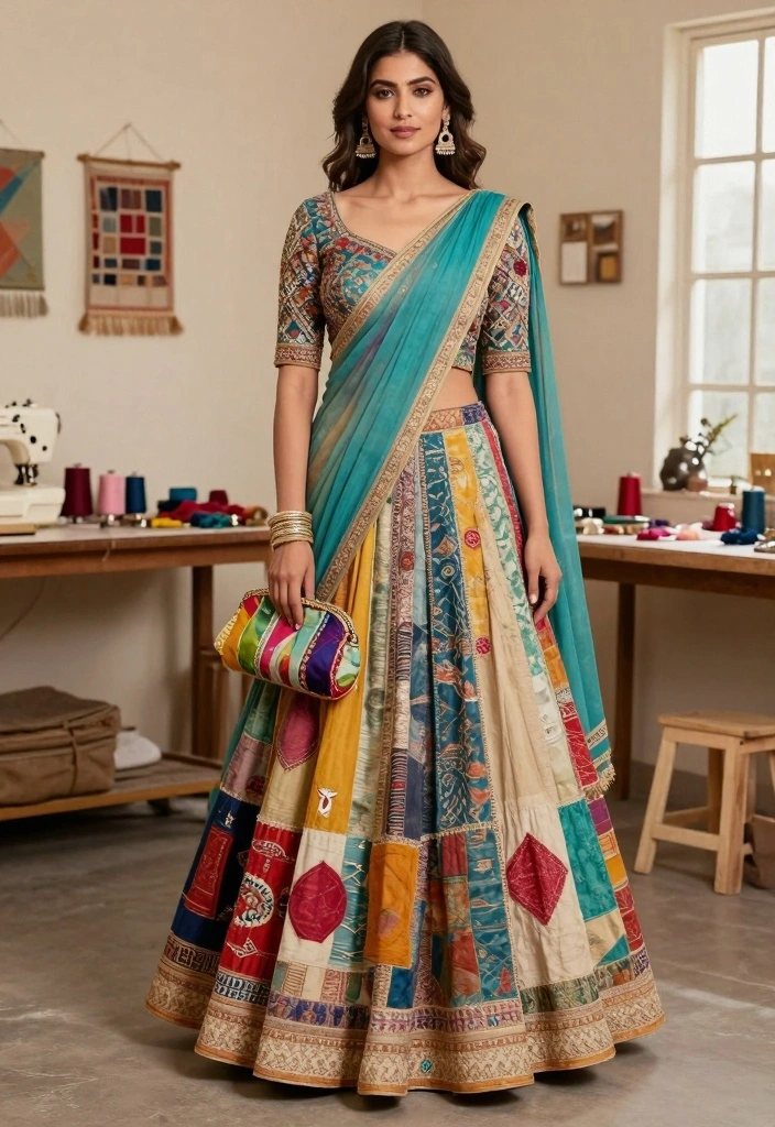 12 Saree Decoration Ideas with Elegant Traditional Styling - 2. Upcycled Saree Designs 1