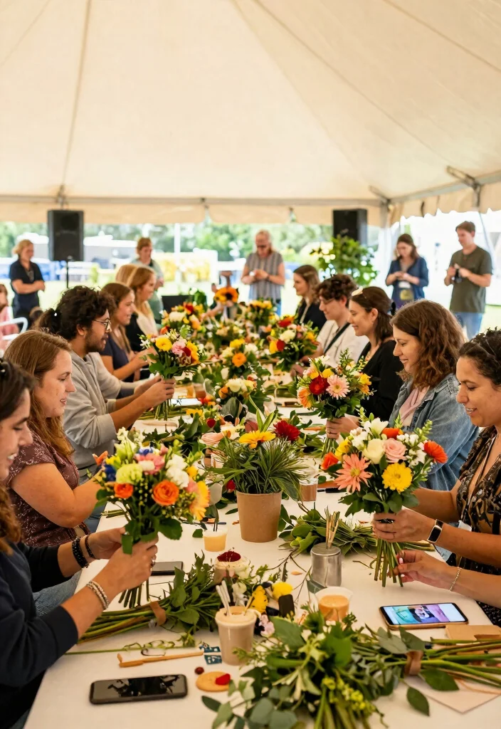 12 Spring Bridal Shower Ideas with Fresh Colors and Floral Touches - 3. Floral Workshop 1