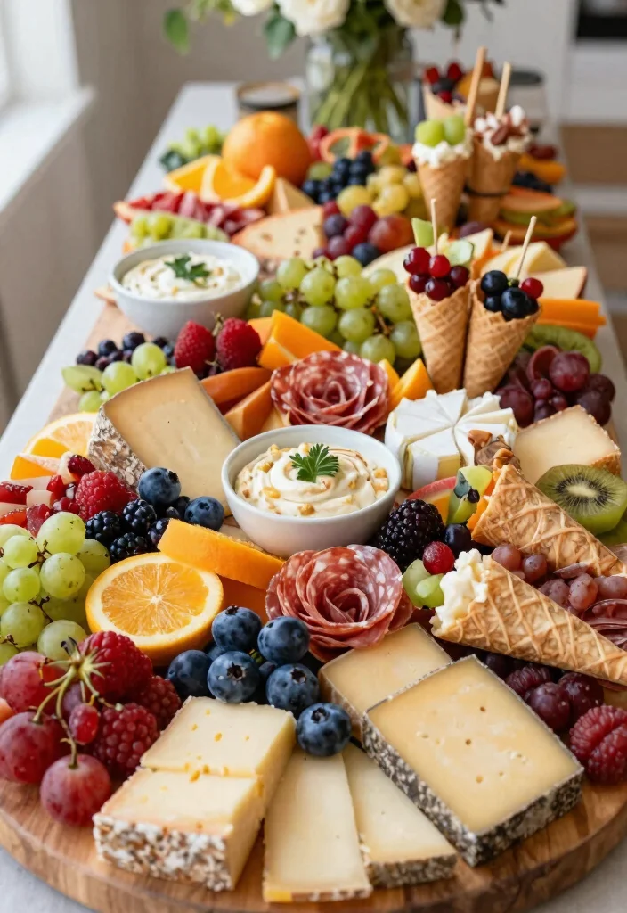 12 Spring Bridal Shower Ideas with Fresh Colors and Floral Touches - 9. Seasonal Snack Table 1