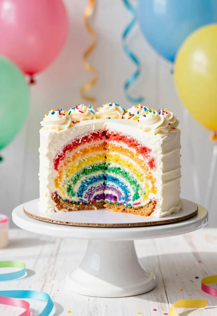 12 Twins Birthday Cake Ideas That Are Fun, Creative, and Balanced - 2. Rainbow Swirl Cake 1