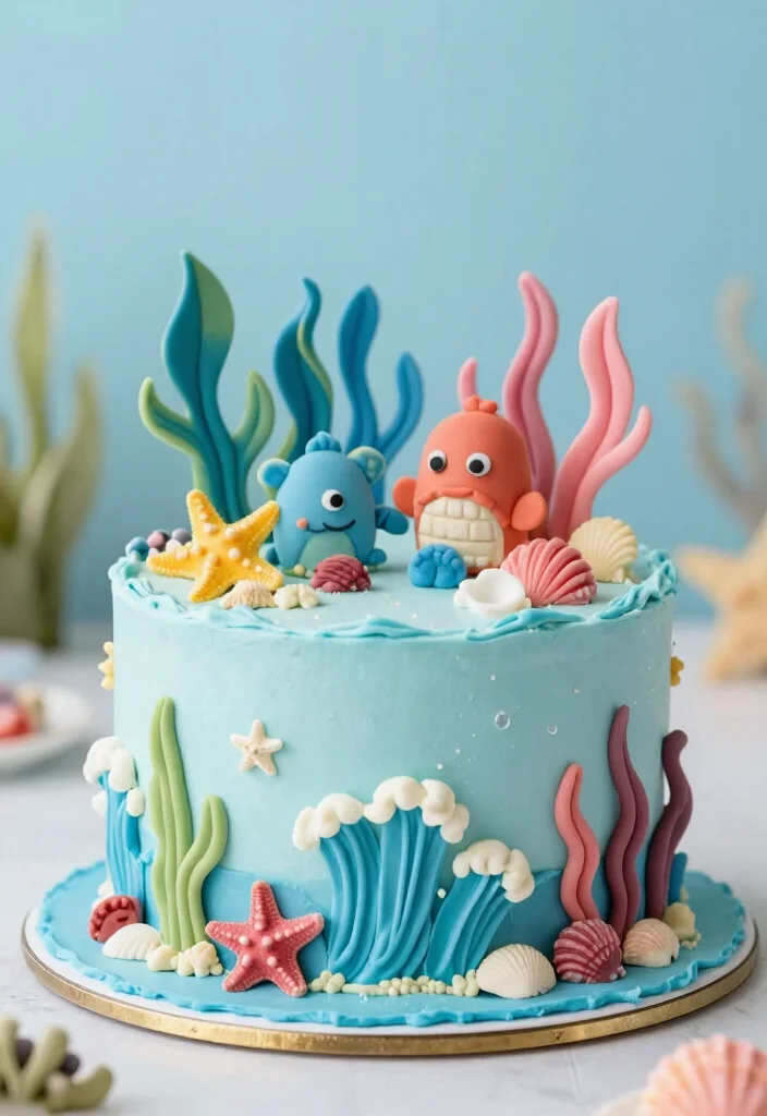 12 Twins Birthday Cake Ideas That Are Fun, Creative, and Balanced - 9. Under the Sea Cake 1
