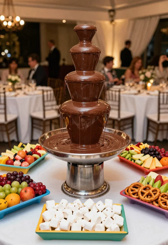 12 Unique Wedding Cake Ideas That Break Tradition Beautifully - 11. Chocolate Fountains 1