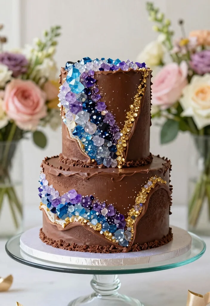 12 Unique Wedding Cake Ideas That Break Tradition Beautifully - 2. Geode Cakes 1