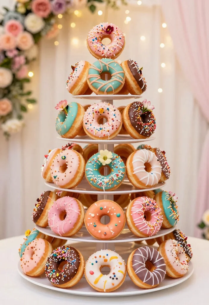 12 Unique Wedding Cake Ideas That Break Tradition Beautifully - 3. Donut Towers 1