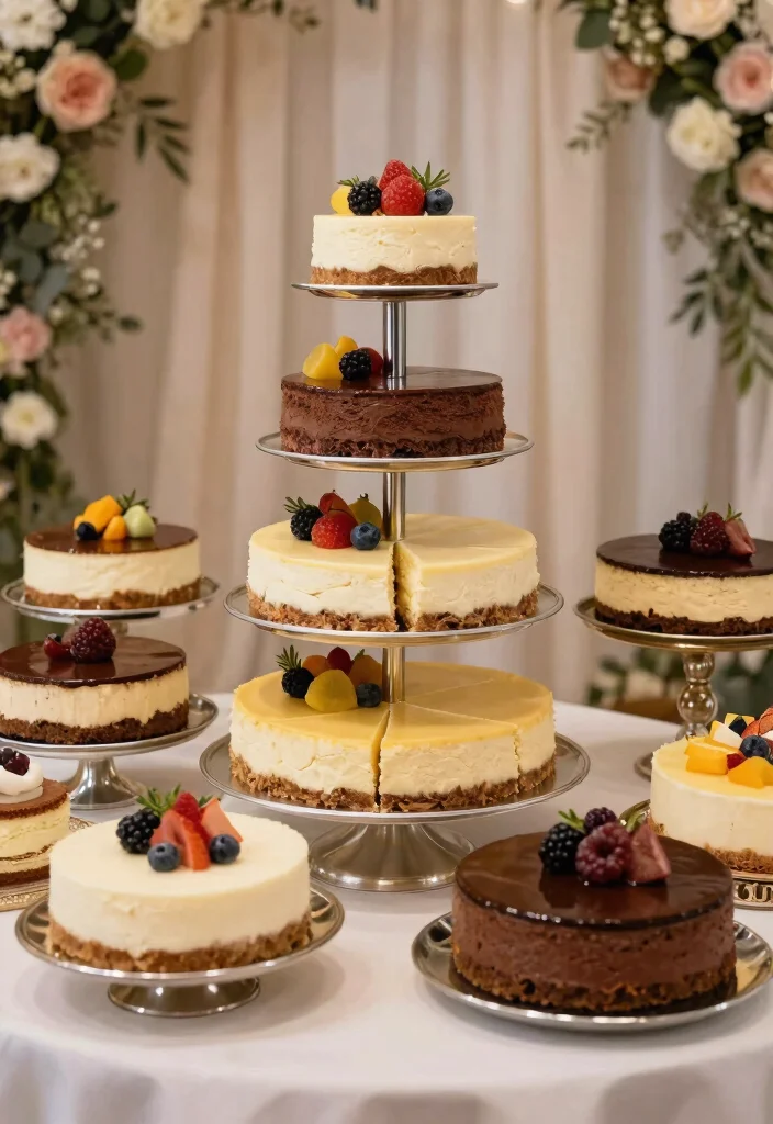 12 Unique Wedding Cake Ideas That Break Tradition Beautifully - 6. Cheesecake Display 1