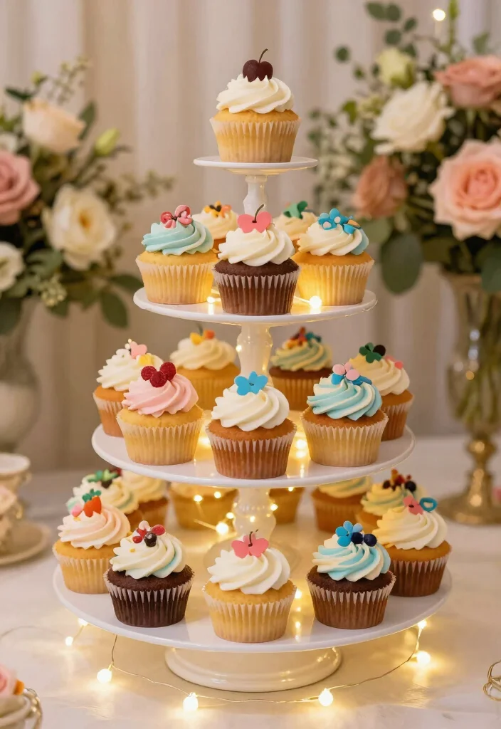 12 Unique Wedding Cake Ideas That Break Tradition Beautifully - 7. Cupcake Cake 1