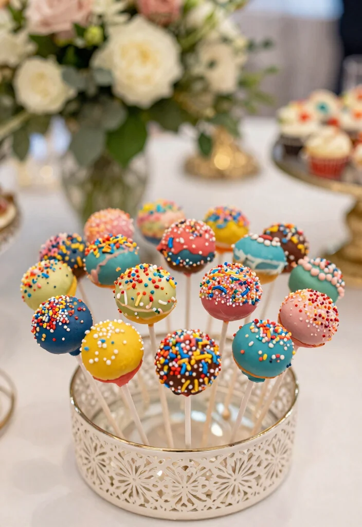 12 Unique Wedding Cake Ideas That Break Tradition Beautifully - 8. Cake Pops 1