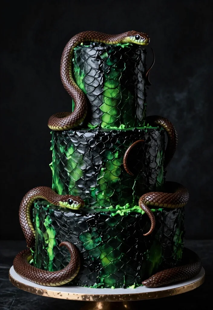 12 Venom Cake Ideas Perfect for a Bold Statement Birthday 122 12 Venom Cake Ideas Perfect for a Bold Statement Birthday - 12. Viper Venom Cake 1