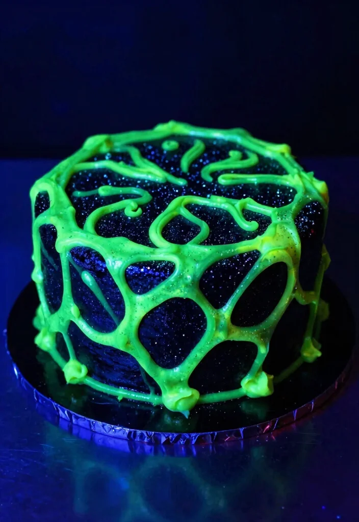 12 Venom Cake Ideas Perfect for a Bold Statement Birthday 34 12 Venom Cake Ideas Perfect for a Bold Statement Birthday - 4. Glowing Venom Cake 1