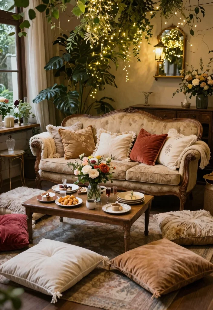 12 Vintage Bridal Shower Ideas with Timeless Romantic Details - 10. Cozy Seating Arrangements 1