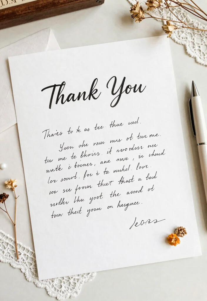 12 Vintage Bridal Shower Ideas with Timeless Romantic Details - 12. A Heartfelt Thank You Letter 1