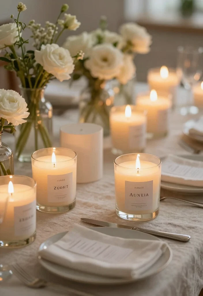 12 Wedding Party Gift Ideas Everyone Will Truly Appreciate - 6. Personalized Candles 1