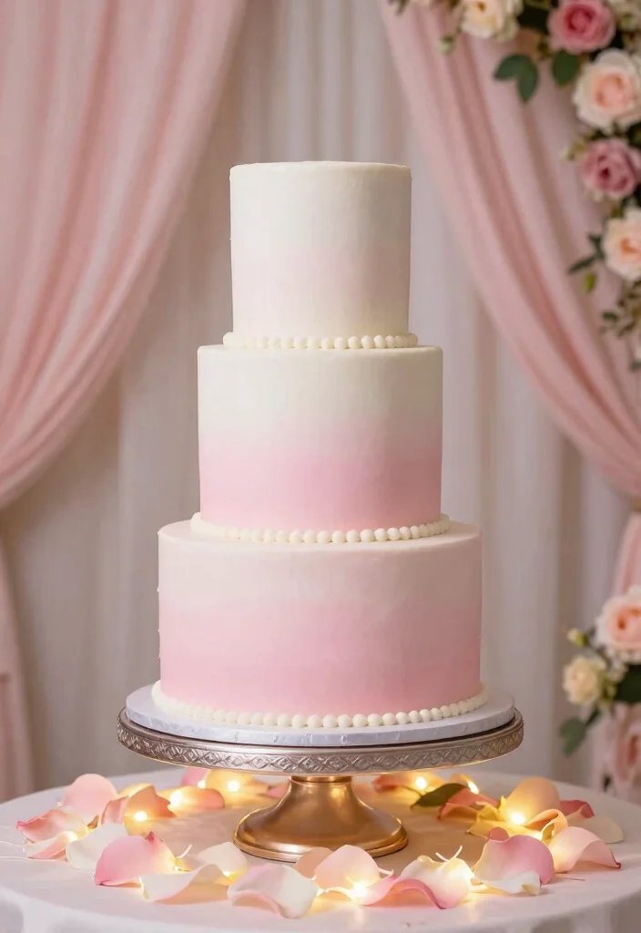 12 Wedding Sheet Cake Ideas That Look Elegant and Budget Friendly 23 12 Wedding Sheet Cake Ideas That Look Elegant and Budget Friendly - 3. Ombre Delight 1