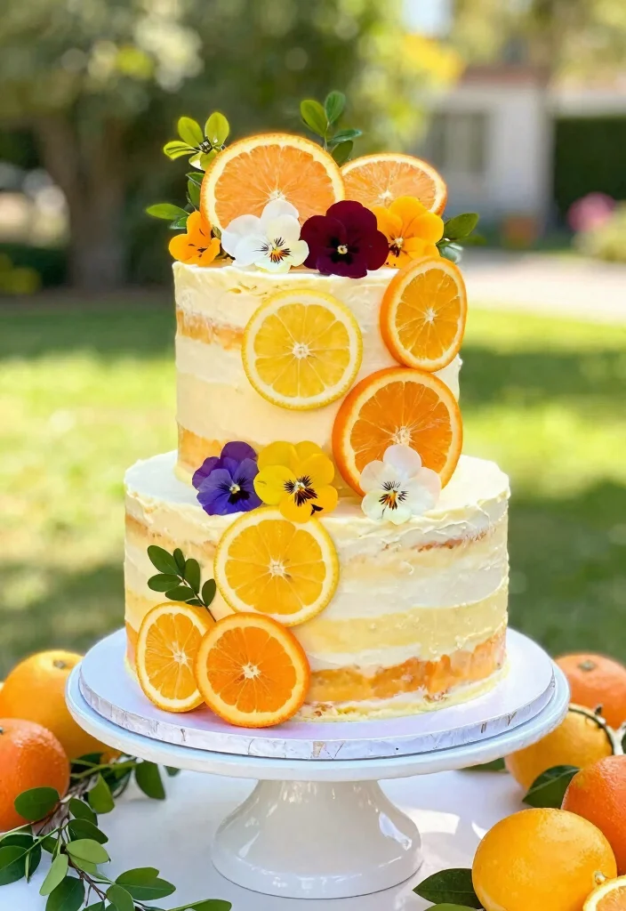 12 Wedding Sheet Cake Ideas That Look Elegant and Budget Friendly 67 12 Wedding Sheet Cake Ideas That Look Elegant and Budget Friendly - 7. Sunshine Citrus Cake 1
