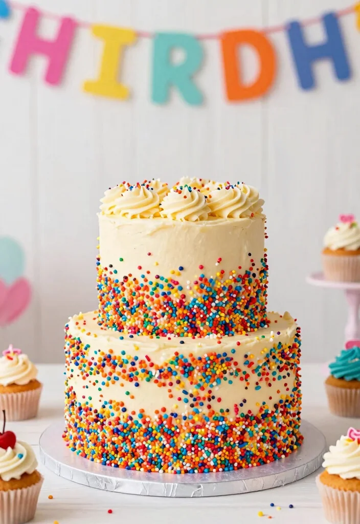 12 Wedding Sheet Cake Ideas That Look Elegant and Budget Friendly 78 12 Wedding Sheet Cake Ideas That Look Elegant and Budget Friendly - 8. Funfetti Celebration Cake 1